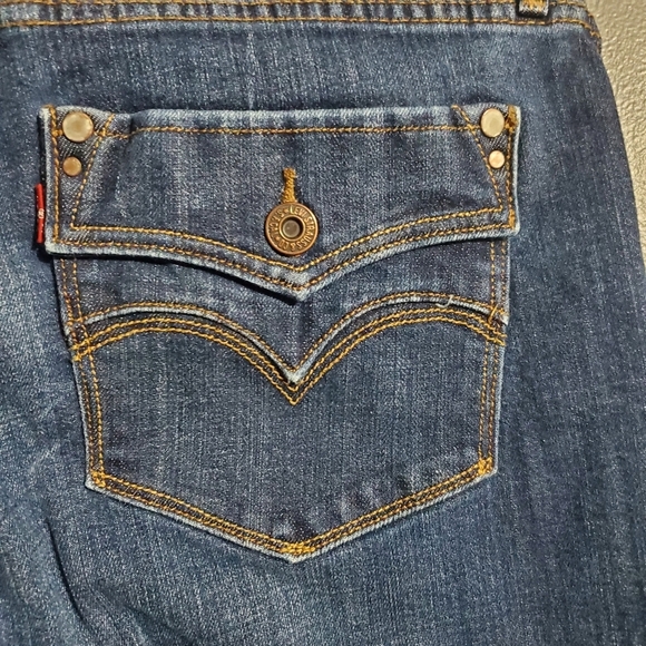 Levi's Perfect Waist 525 Bootcut Womens Jeans Dark Wash Size 14 - Picture 6 of 8